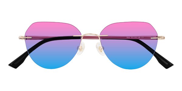 Front of Noe in Rose Gold/Purple