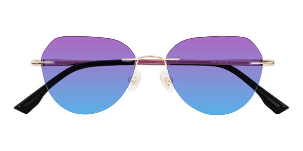 Front of Noe in Rose Gold/Purple