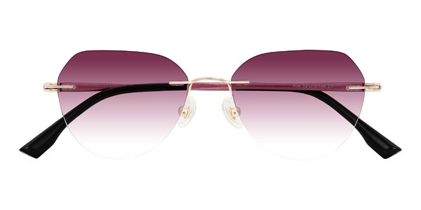 Front of Noe in Rose Gold/Purple