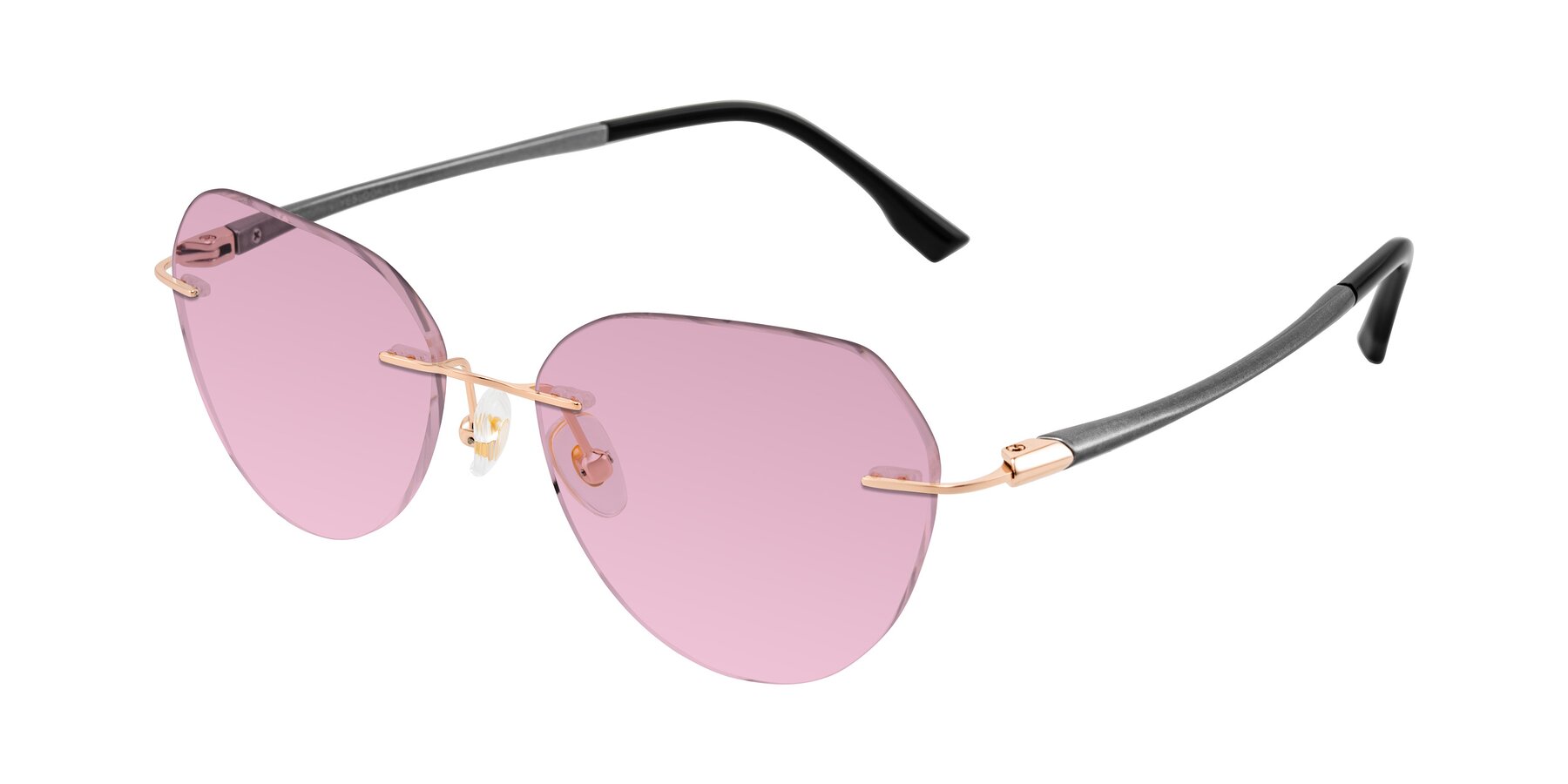 Angle of Noe in Rose Gold/Gray with Light Wine Tinted Lenses