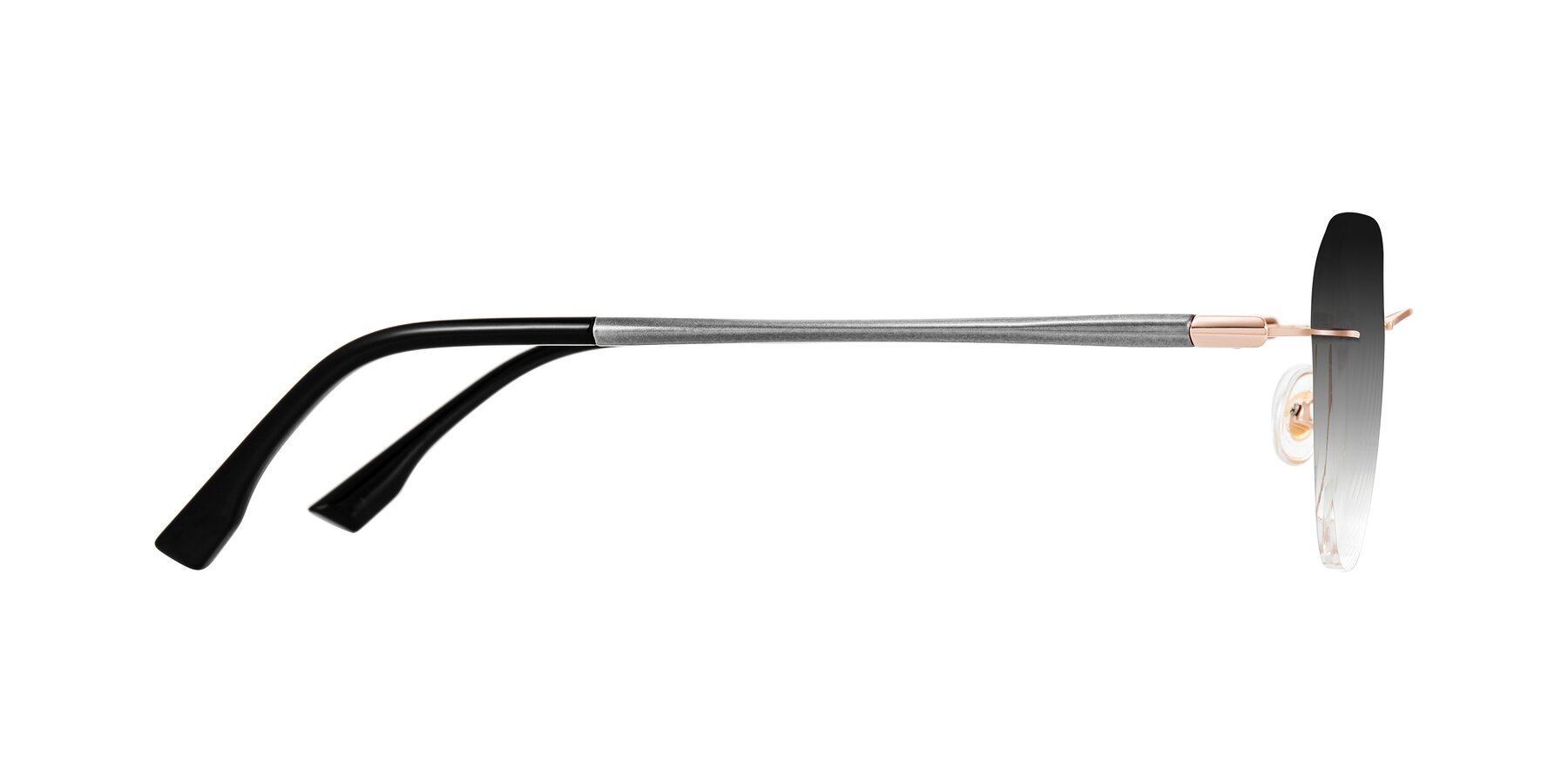 Side of Noe in Rose Gold/Gray with Gray Gradient Lenses