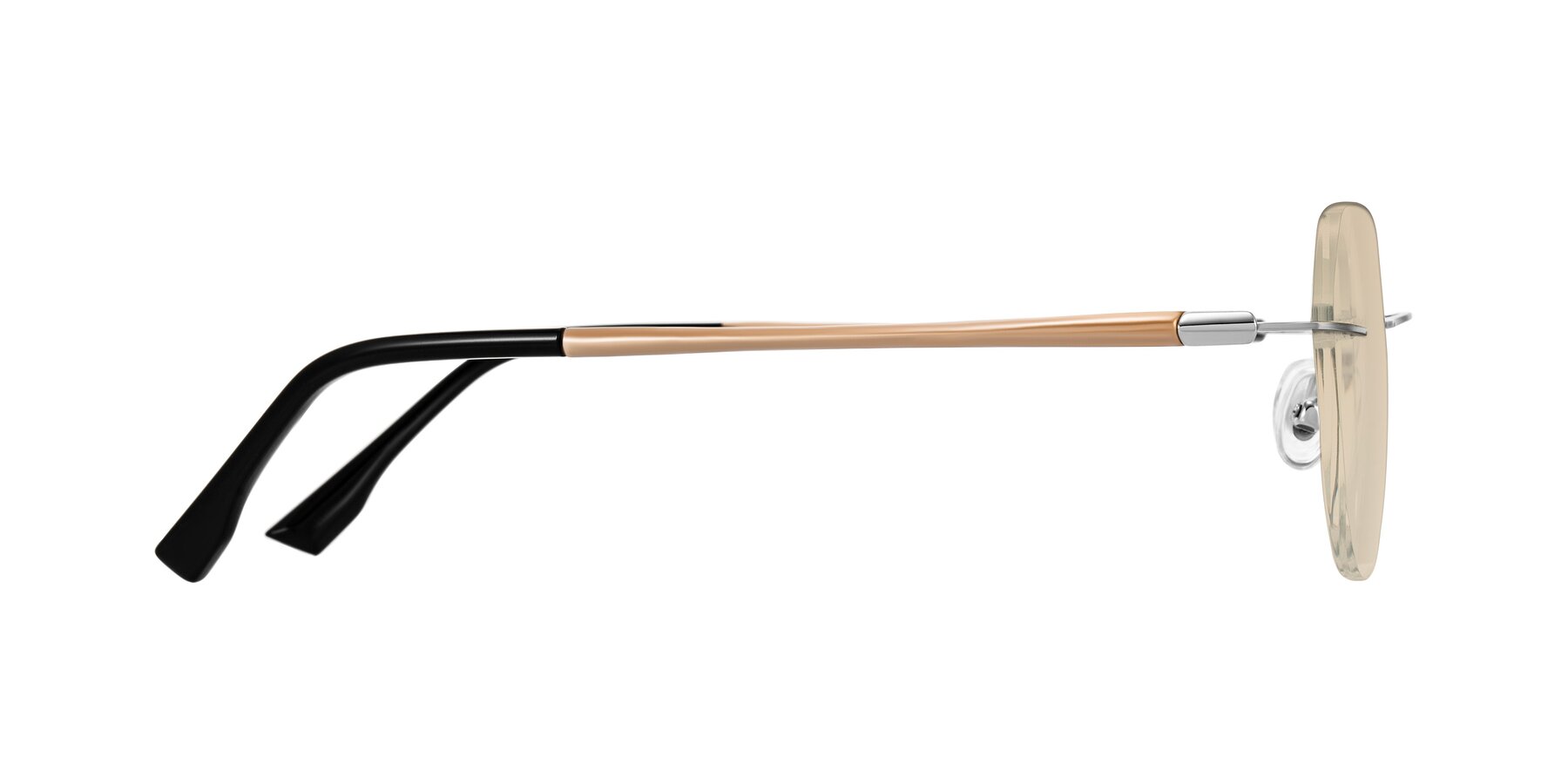 Side of Noe in Silver/Brown with Light Brown Tinted Lenses