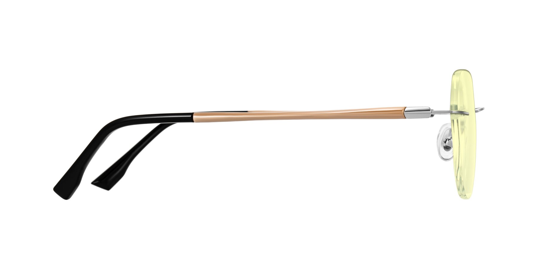 Side of Noe in Silver/Brown with Light Yellow Tinted Lenses