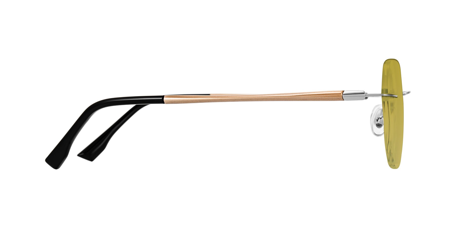 Side of Noe in Silver/Brown with Champagne Tinted Lenses