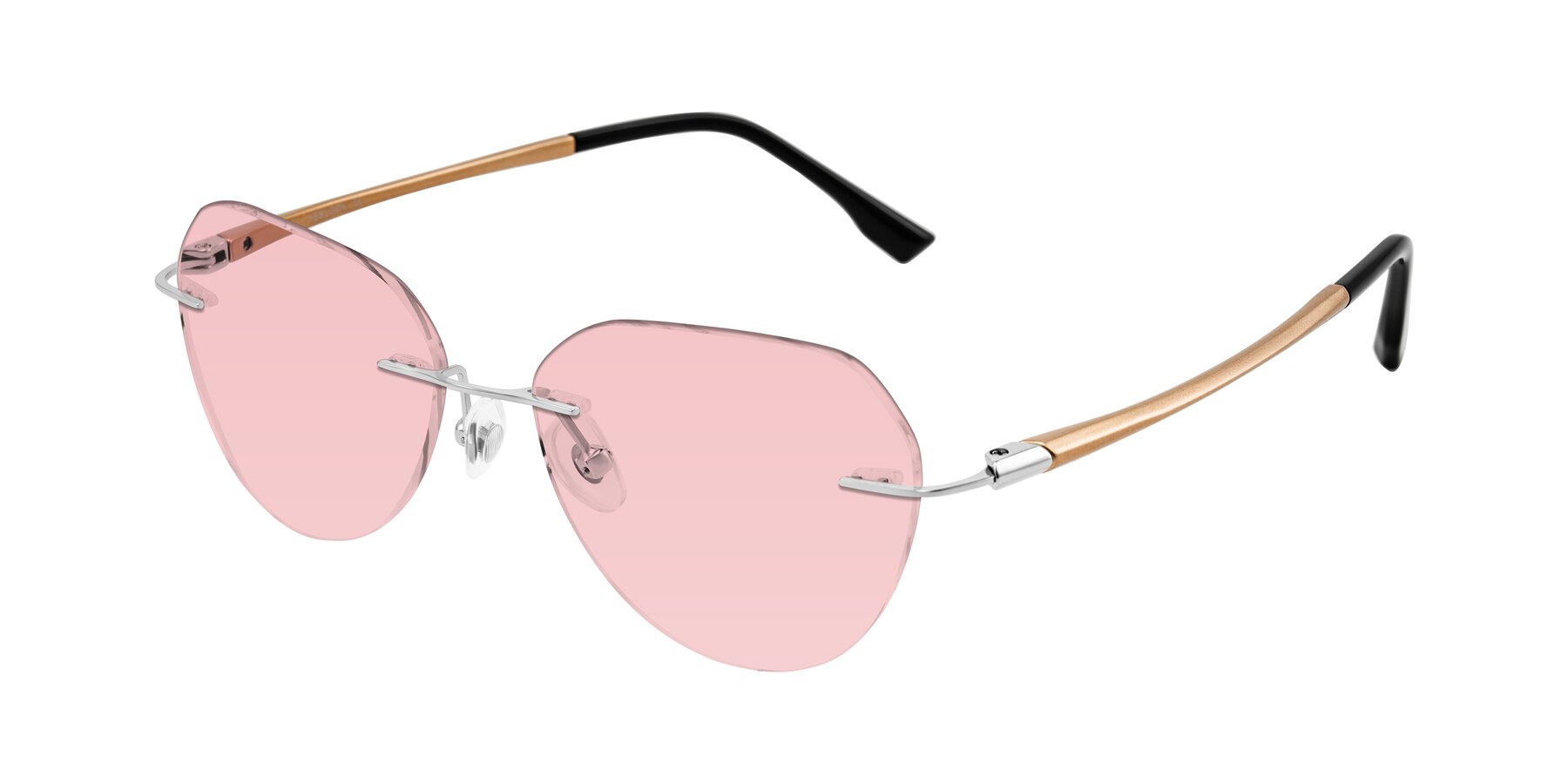 Angle of Noe in Silver/Brown with Light Garnet Tinted Lenses