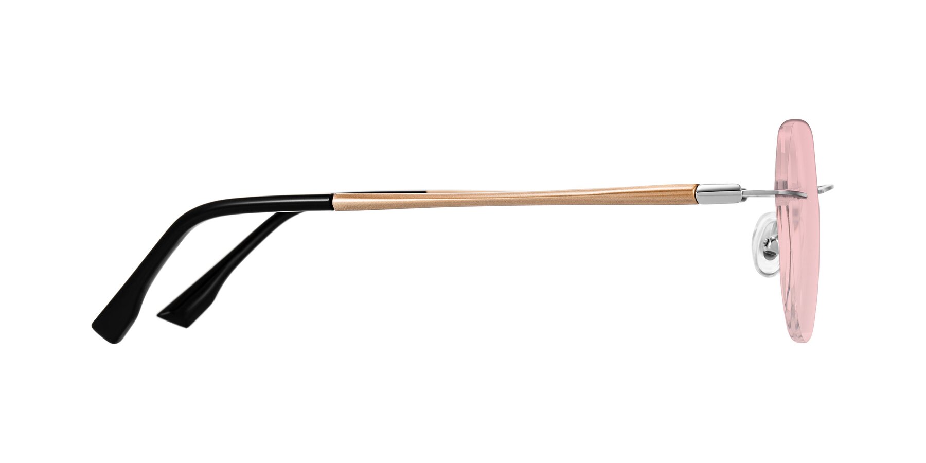 Side of Noe in Silver/Brown with Light Garnet Tinted Lenses