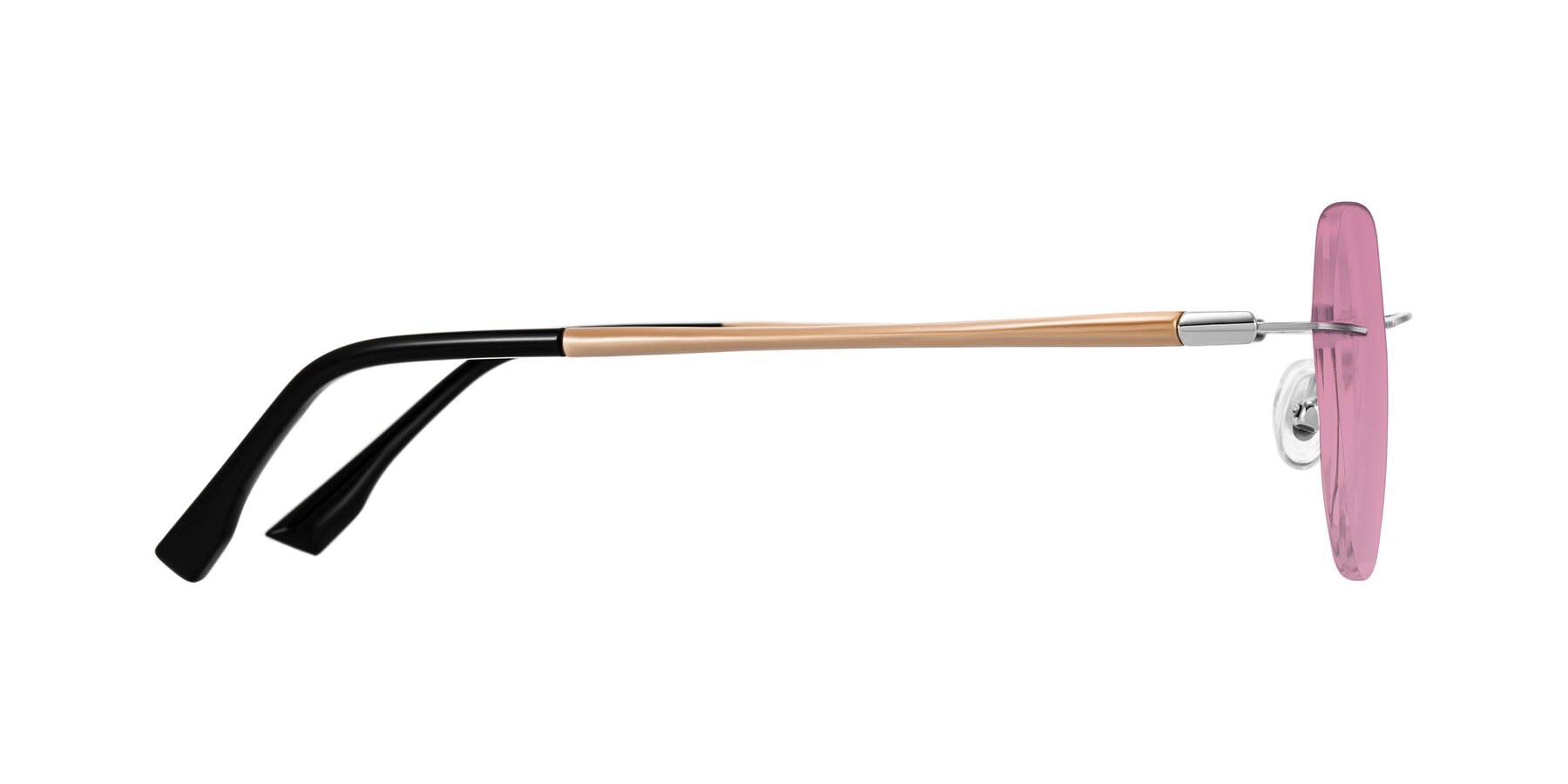 Side of Noe in Silver/Brown with Medium Wine Tinted Lenses