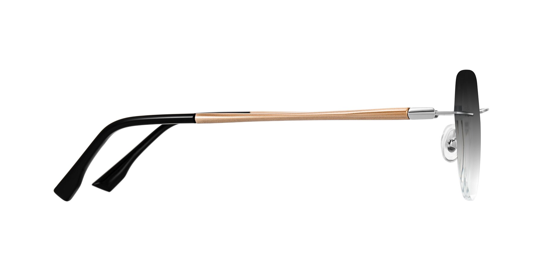 Side of Noe in Silver/Brown with Gray Gradient Lenses