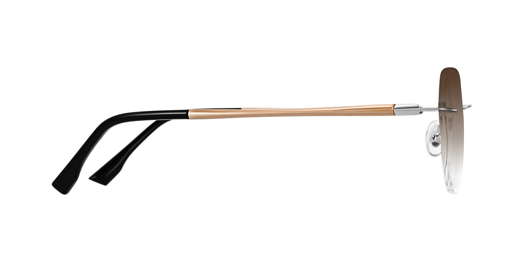 Side of Noe in Silver/Brown with Brown Gradient Lenses