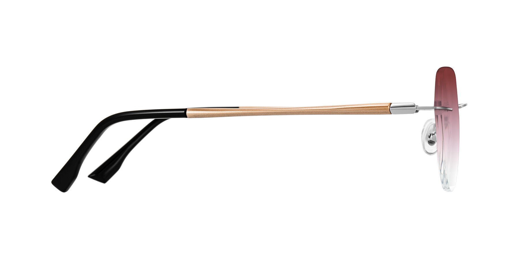 Side of Noe in Silver/Brown with Garnet Gradient Lenses