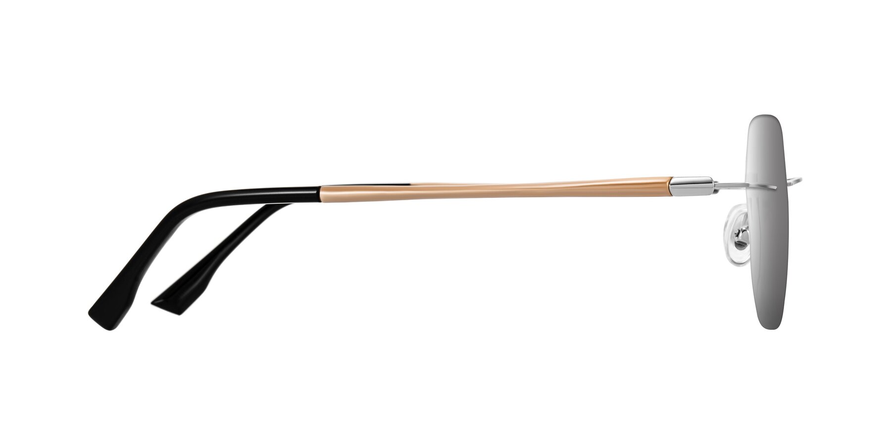 Side of Noe in Silver/Brown with Silver Mirrored Lenses