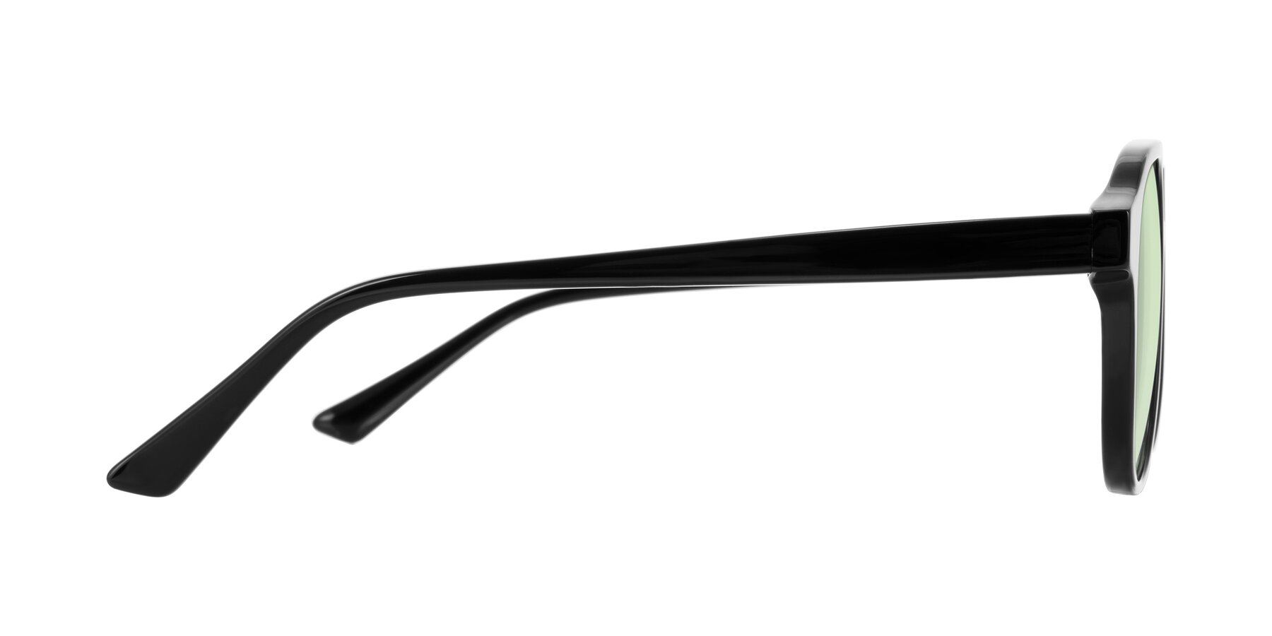 Side of Jalon in Black with Light Green Tinted Lenses
