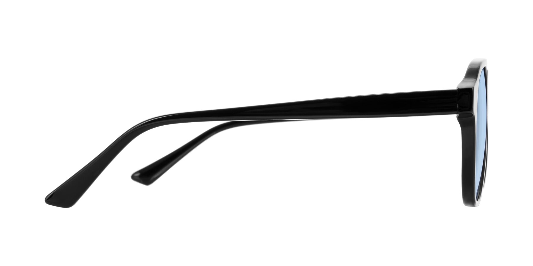 Side of Jalon in Black with Light Blue Tinted Lenses