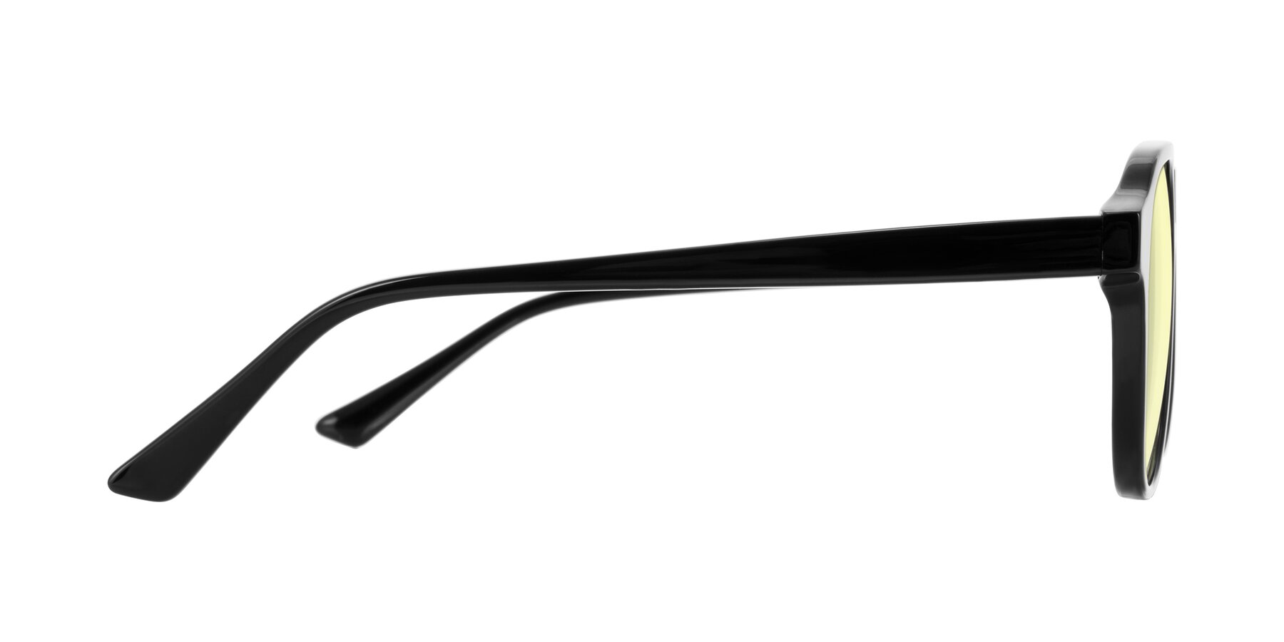 Side of Jalon in Black with Light Yellow Tinted Lenses