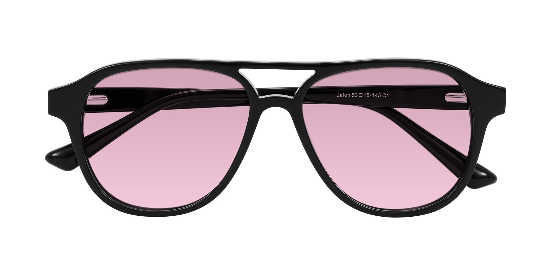 Folded Front of Jalon in Black with Light Wine Tinted Lenses