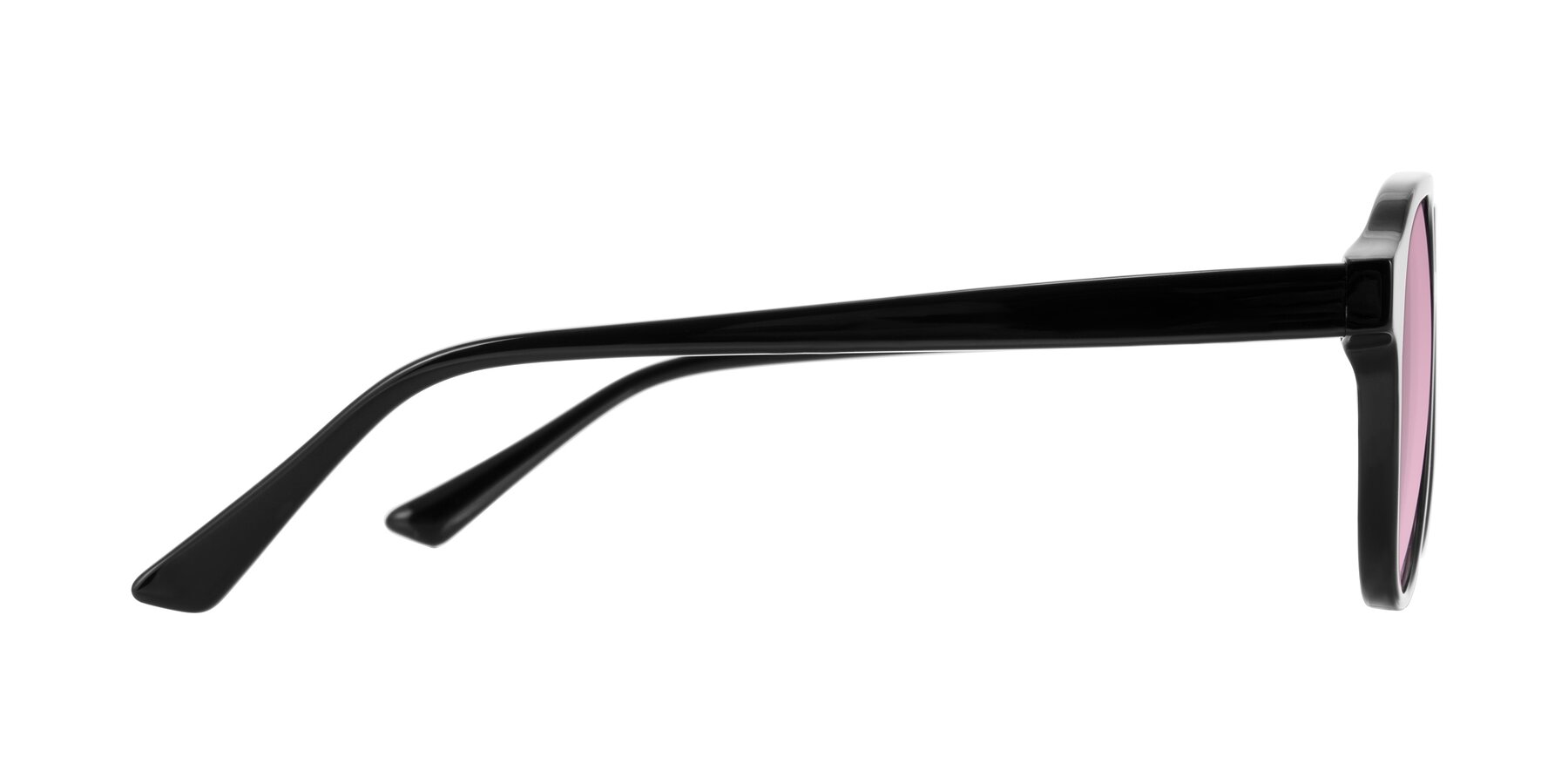 Side of Jalon in Black with Light Wine Tinted Lenses