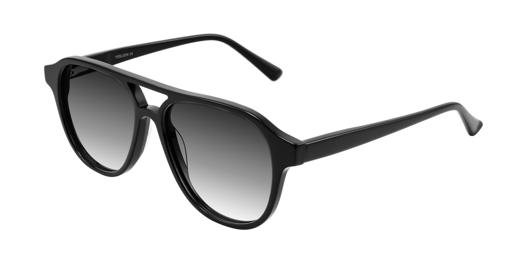 Angle of Jalon in Black with Gray Gradient Lenses