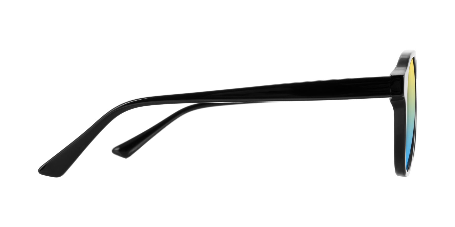 Side of Jalon in Black with Yellow / Blue Gradient Lenses