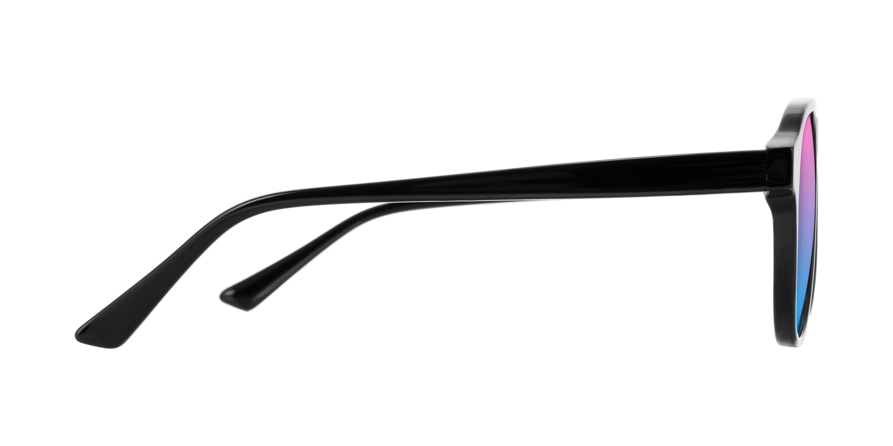 Side of Jalon in Black with Pink / Blue Gradient Lenses