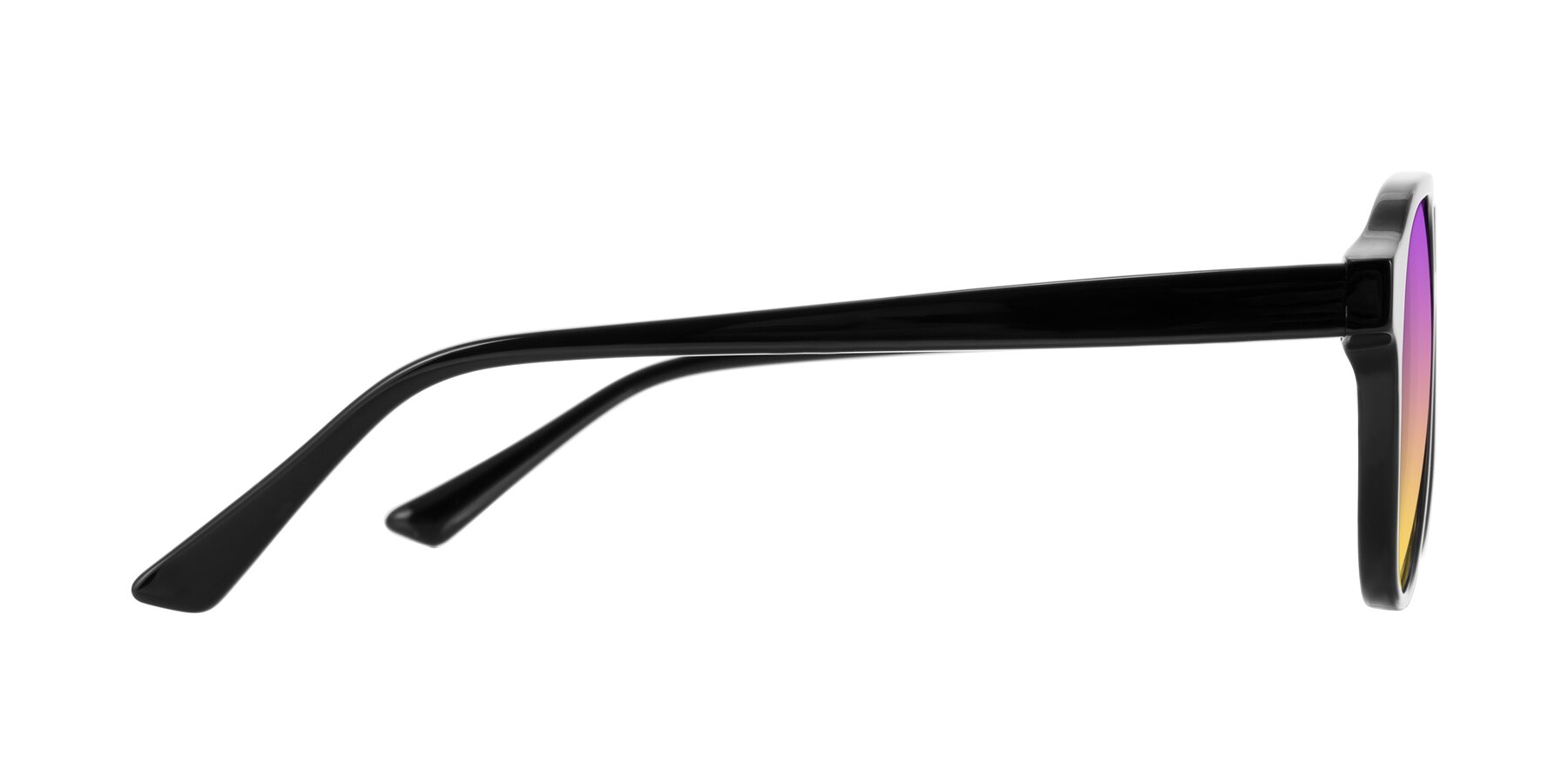 Side of Jalon in Black with Purple / Yellow Gradient Lenses