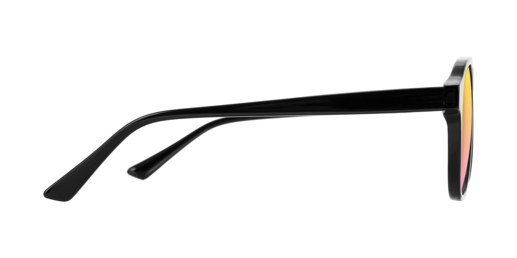 Side of Jalon in Black with Yellow / Pink Gradient Lenses