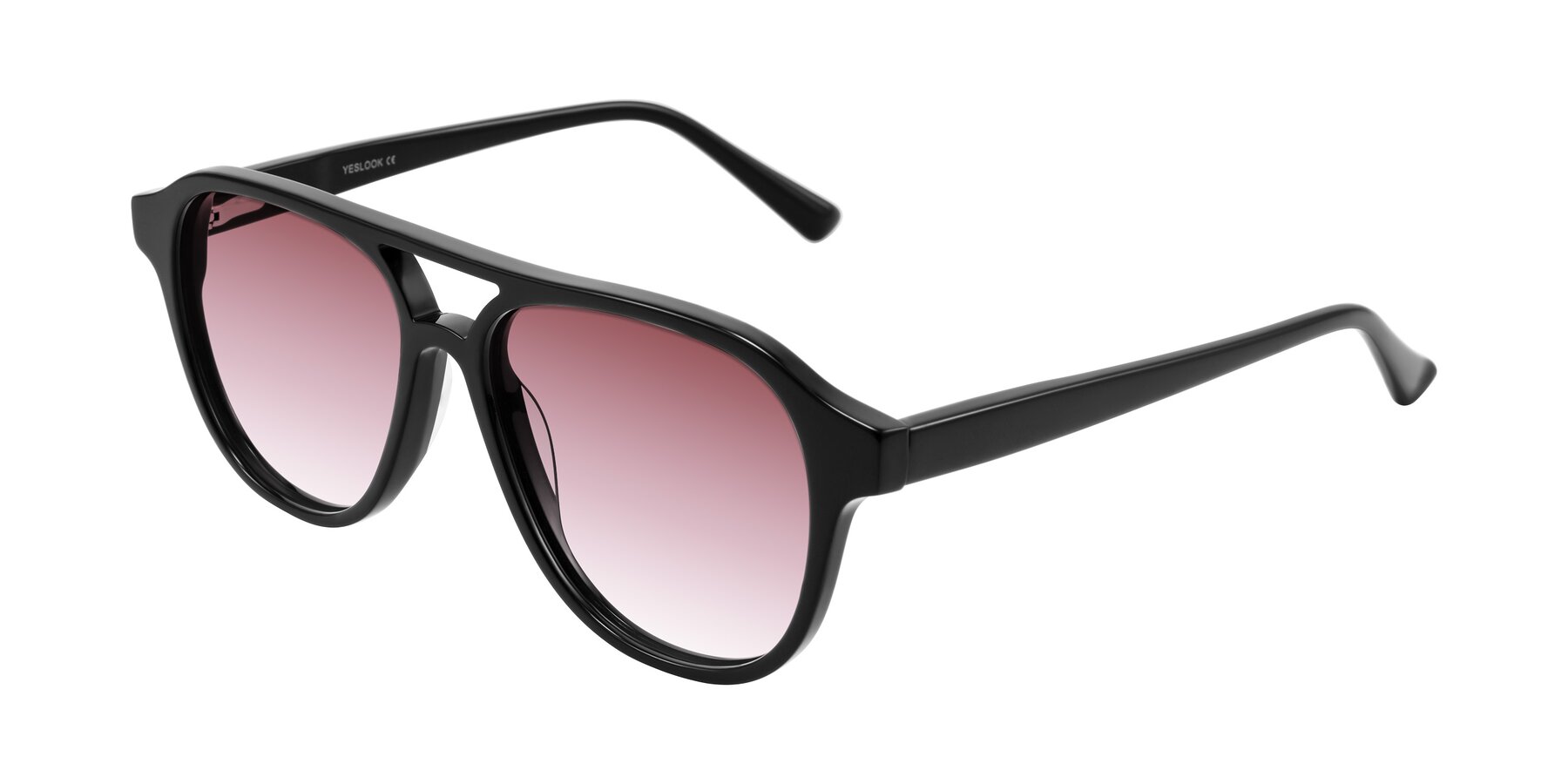 Angle of Jalon in Black with Garnet Gradient Lenses