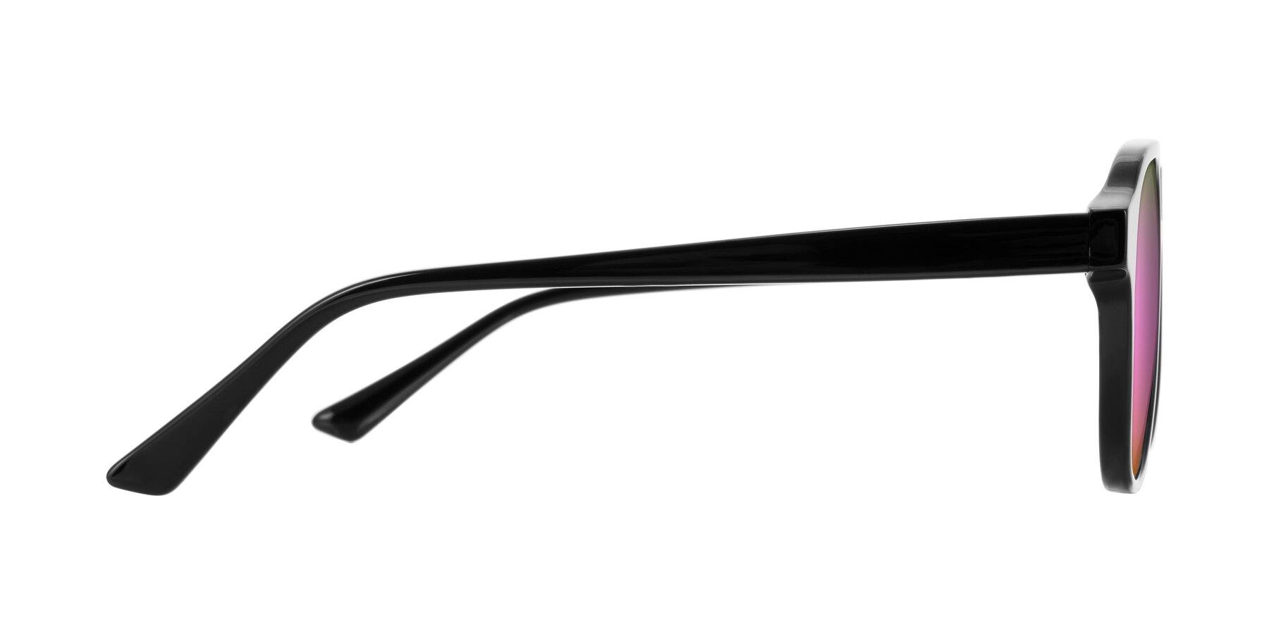 Side of Jalon in Black with Pink Mirrored Lenses