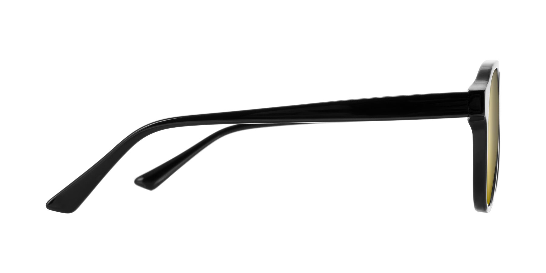 Side of Jalon in Black with Gold Mirrored Lenses