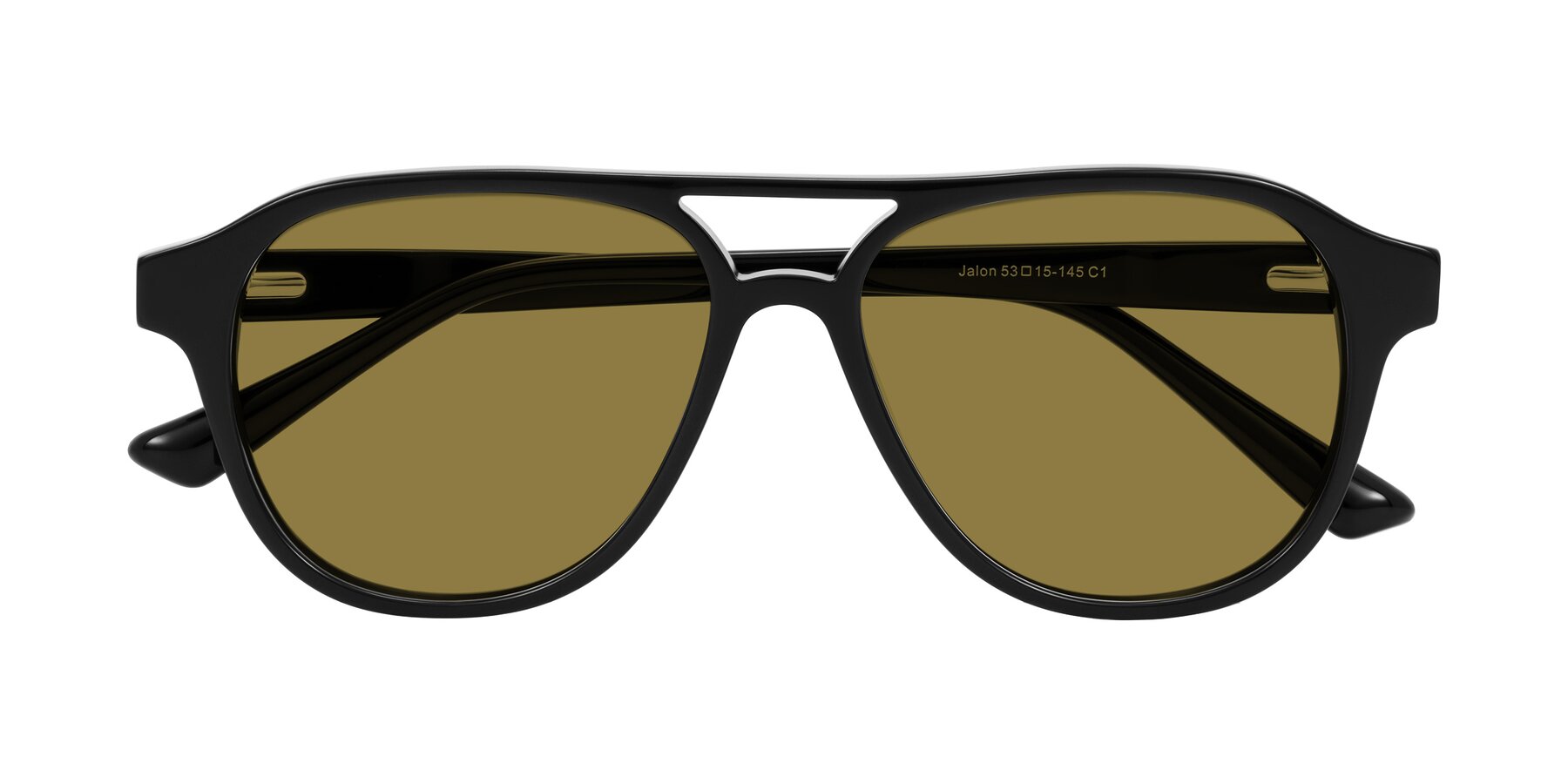 Folded Front of Jalon in Black with Brown Polarized Lenses