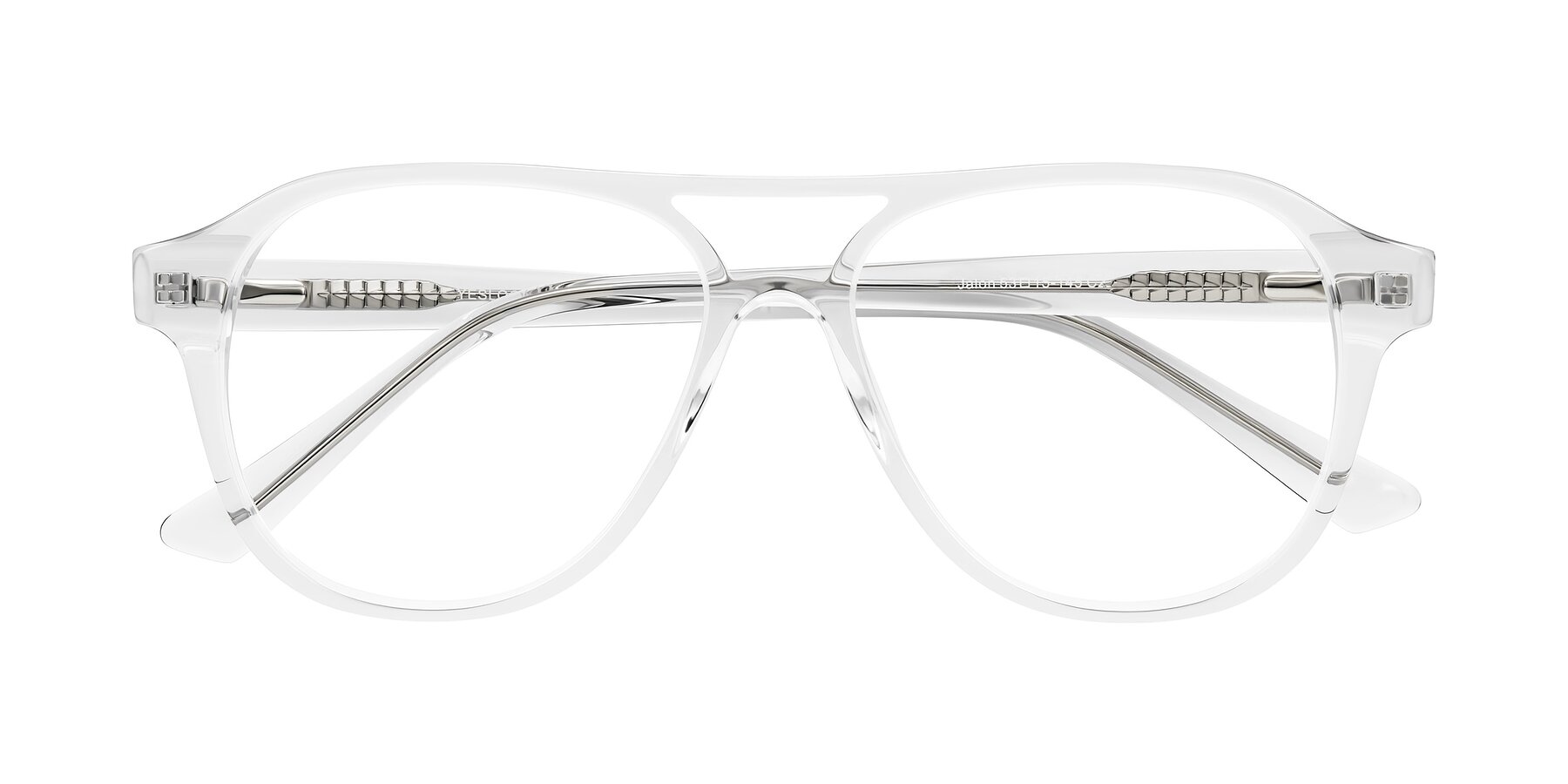 Folded Front of Jalon in Clear with Clear Reading Eyeglass Lenses