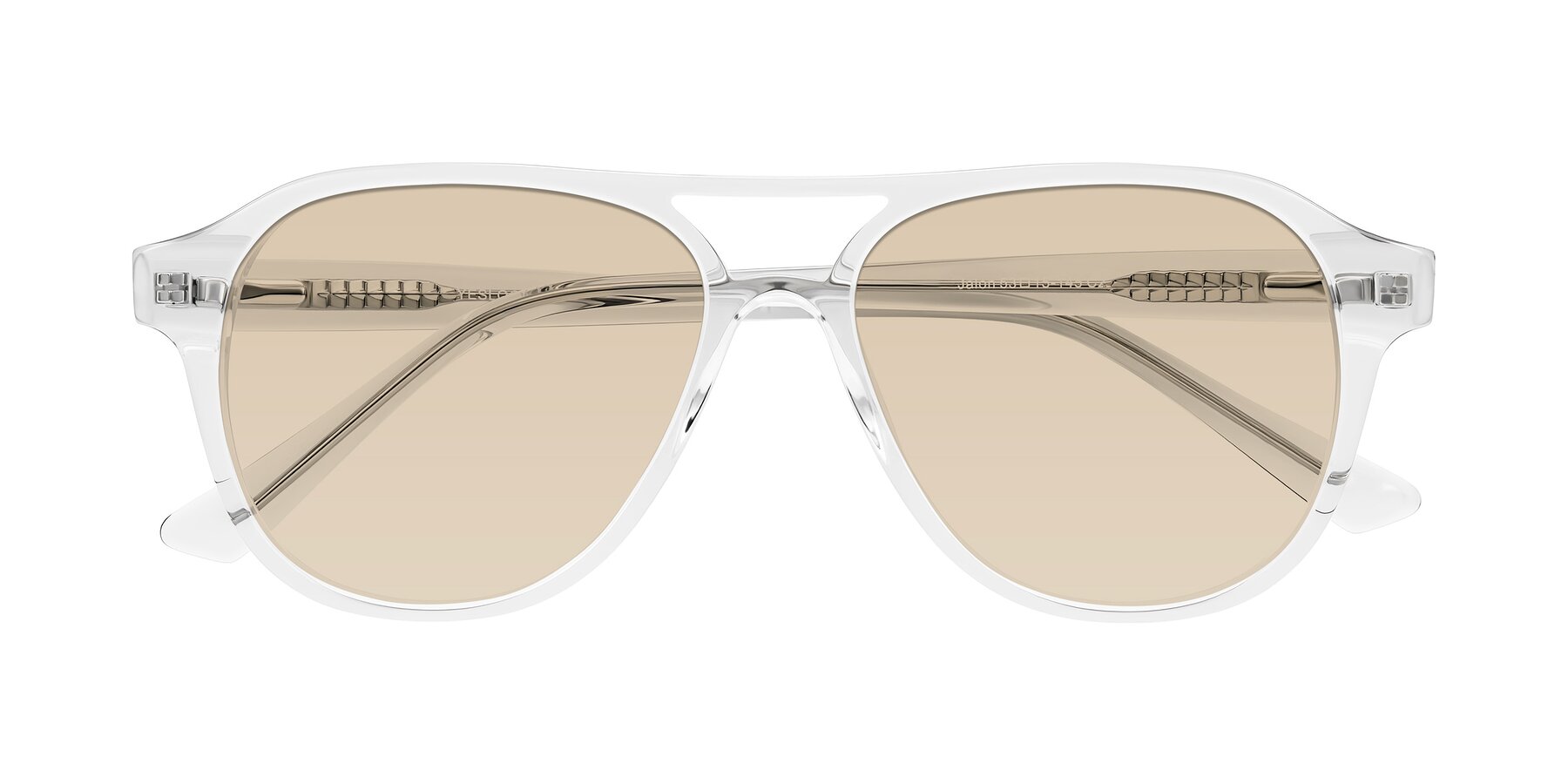 Folded Front of Jalon in Clear with Light Brown Tinted Lenses