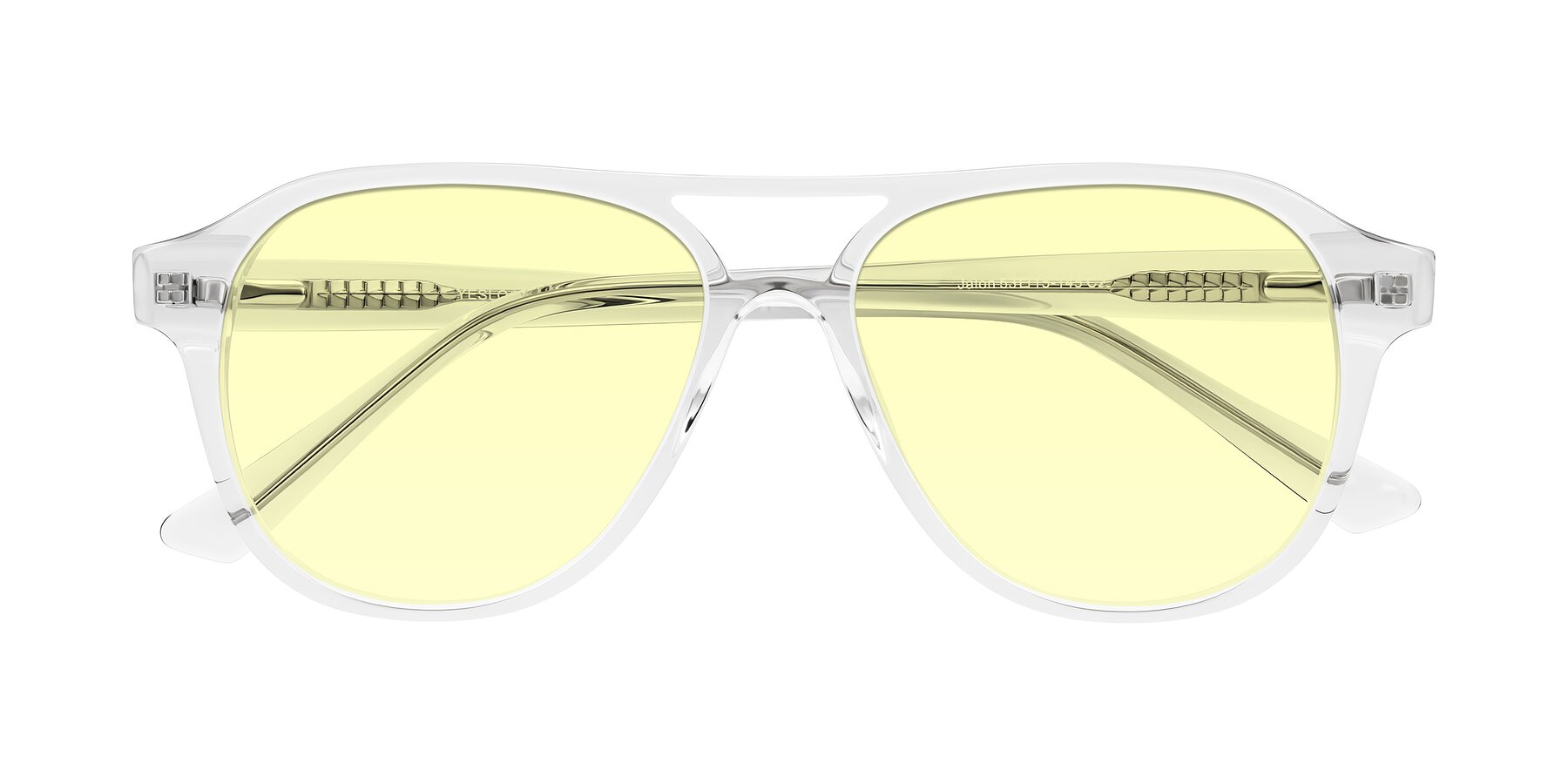 Folded Front of Jalon in Clear with Light Yellow Tinted Lenses