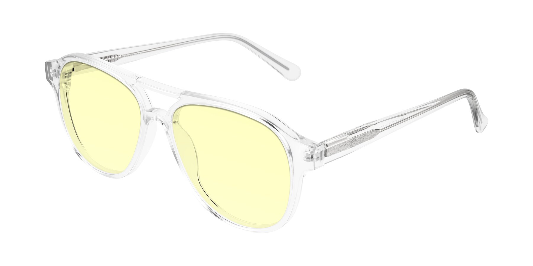 Angle of Jalon in Clear with Light Yellow Tinted Lenses