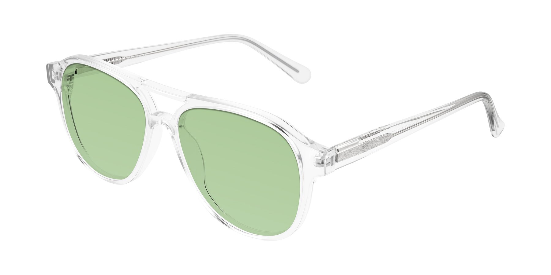 Angle of Jalon in Clear with Medium Green Tinted Lenses
