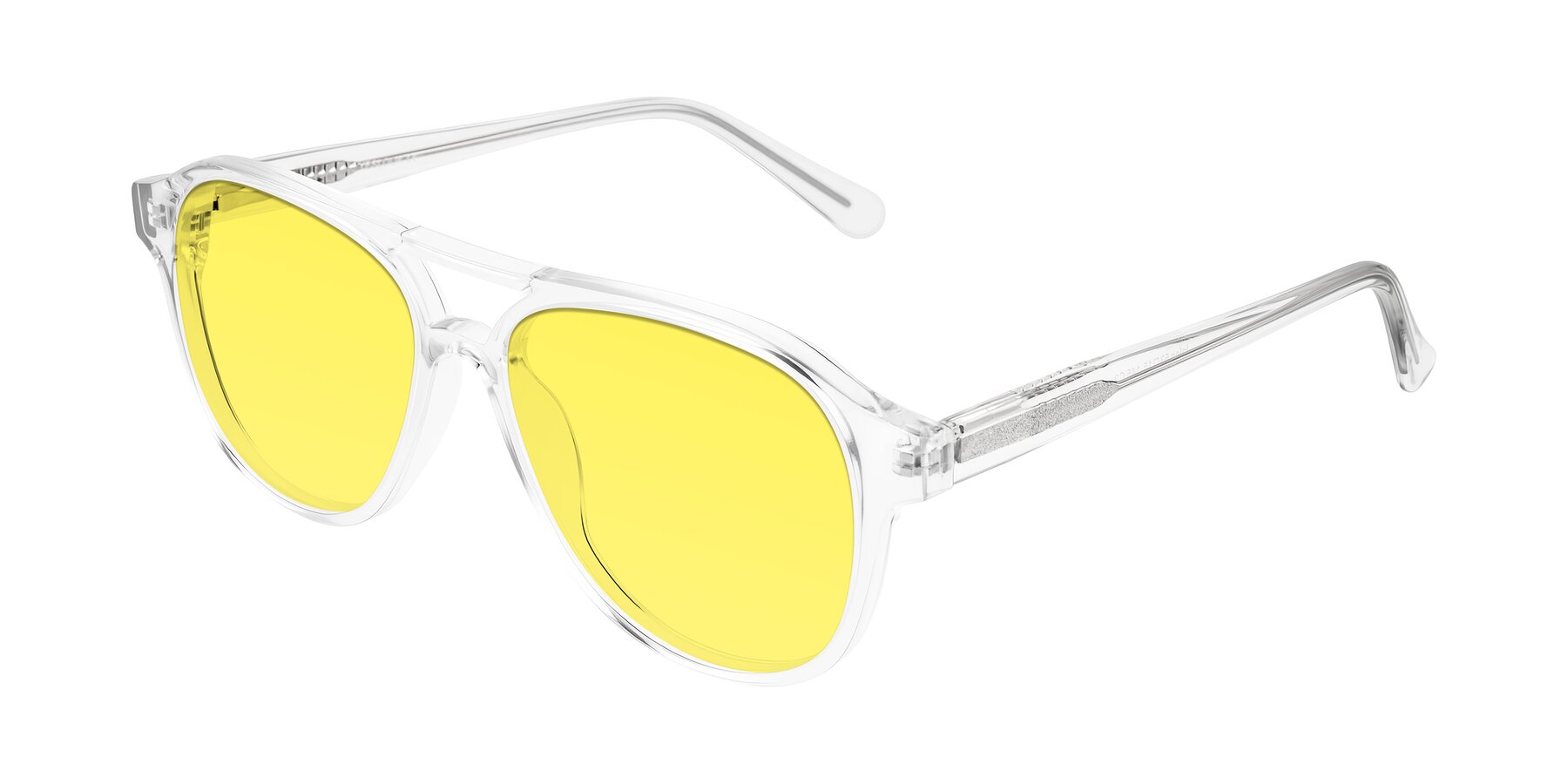 Angle of Jalon in Clear with Medium Yellow Tinted Lenses