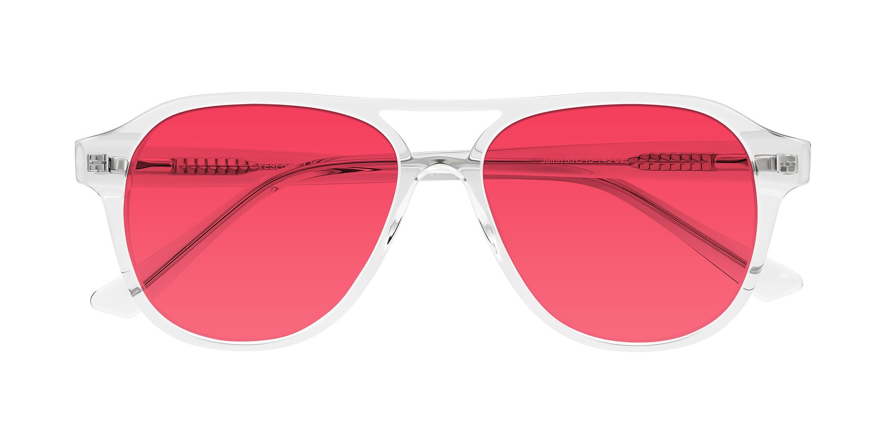 Folded Front of Jalon in Clear with Red Tinted Lenses