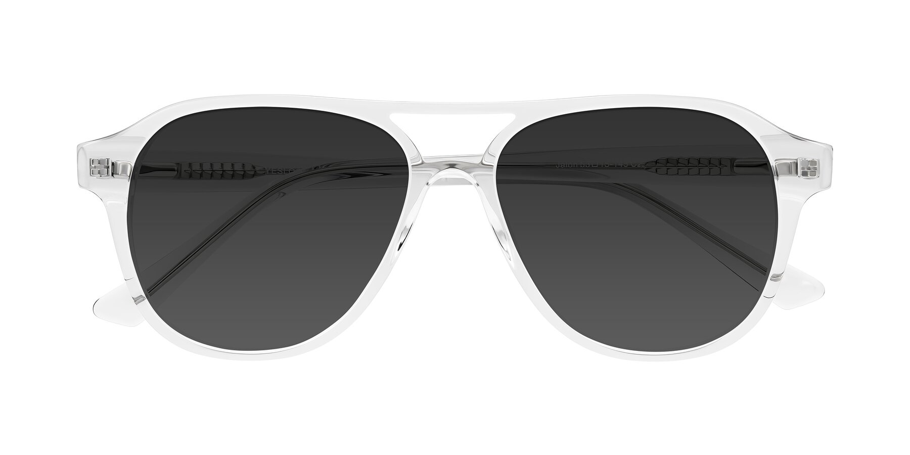 Folded Front of Jalon in Clear with Gray Tinted Lenses