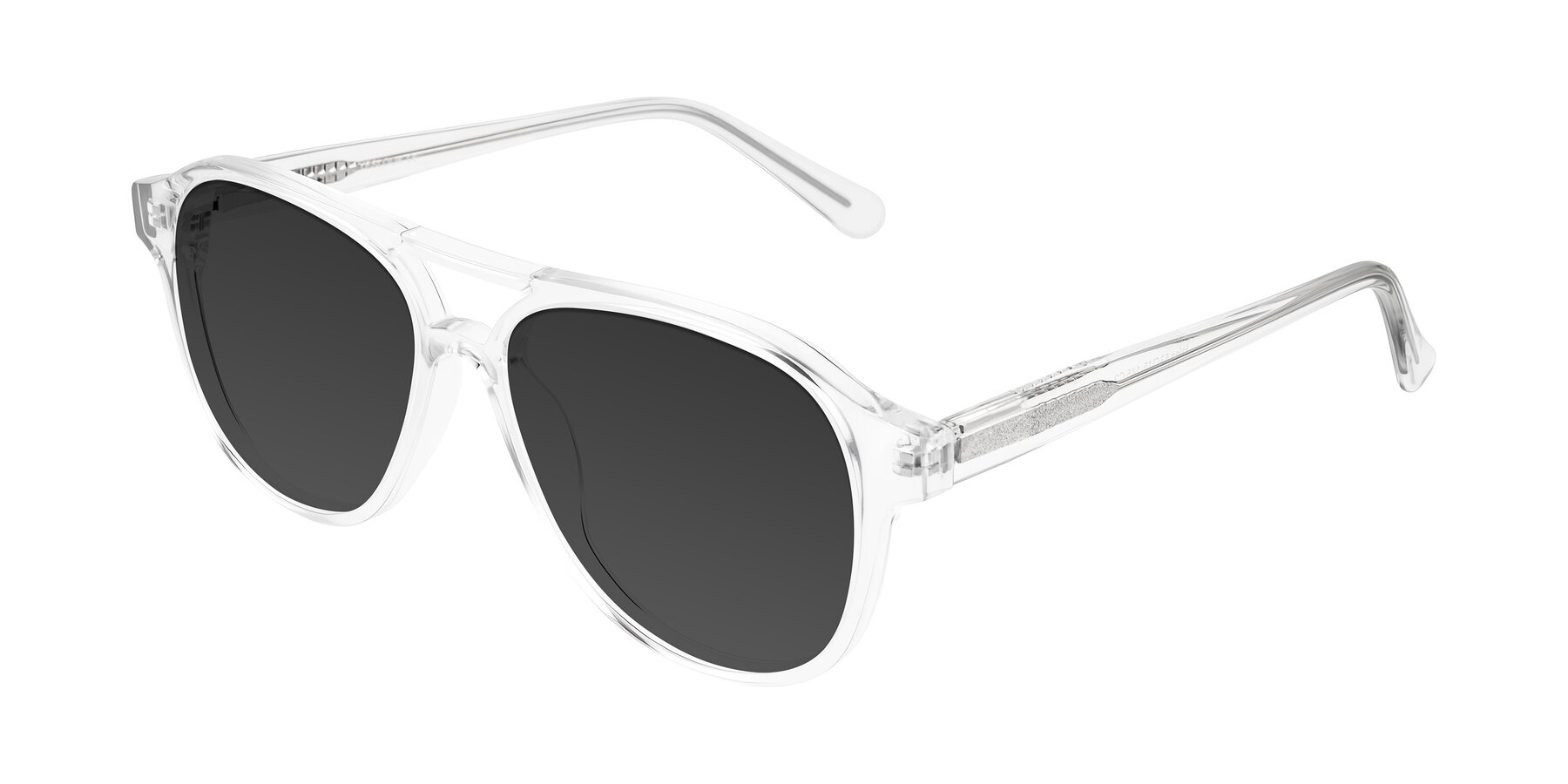 Angle of Jalon in Clear with Gray Tinted Lenses
