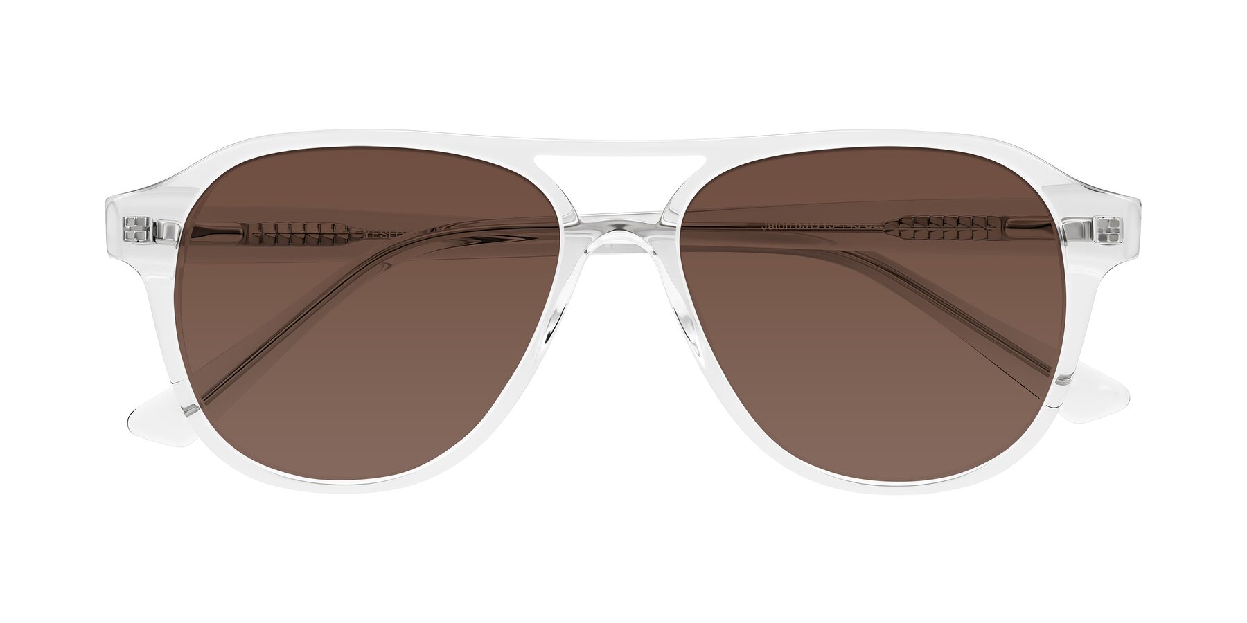 Folded Front of Jalon in Clear with Brown Tinted Lenses