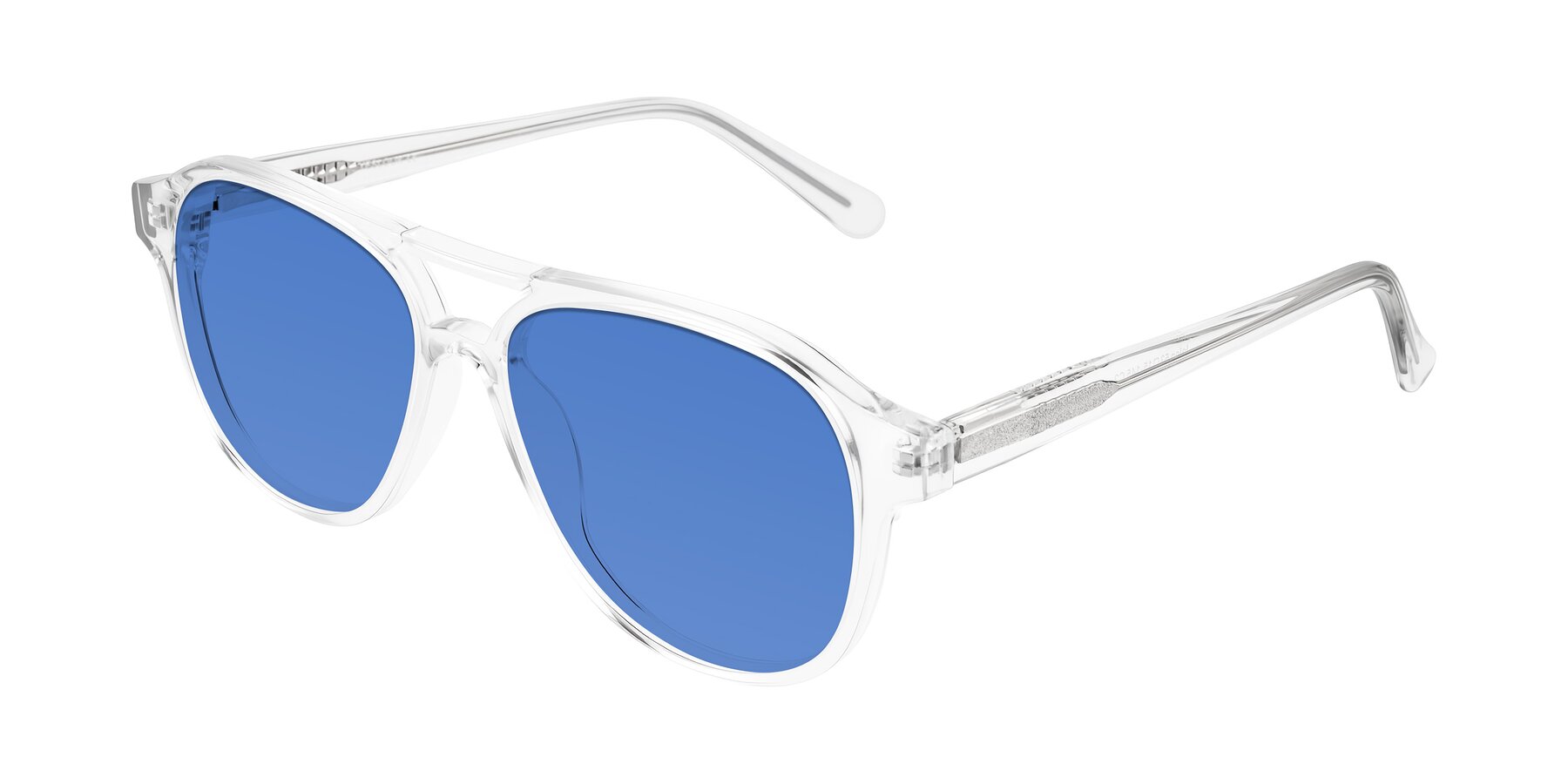 Angle of Jalon in Clear with Blue Tinted Lenses