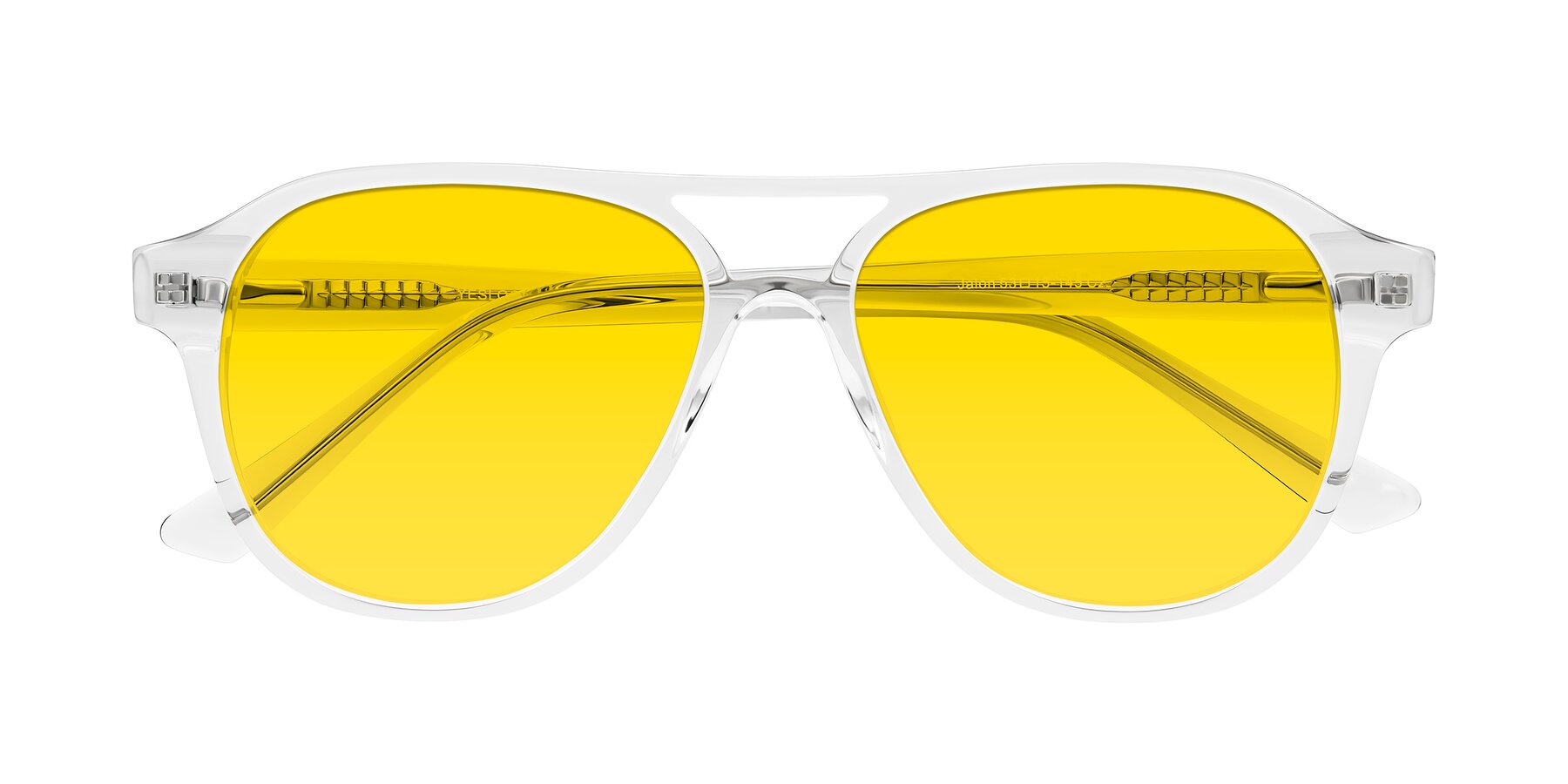 Folded Front of Jalon in Clear with Yellow Tinted Lenses
