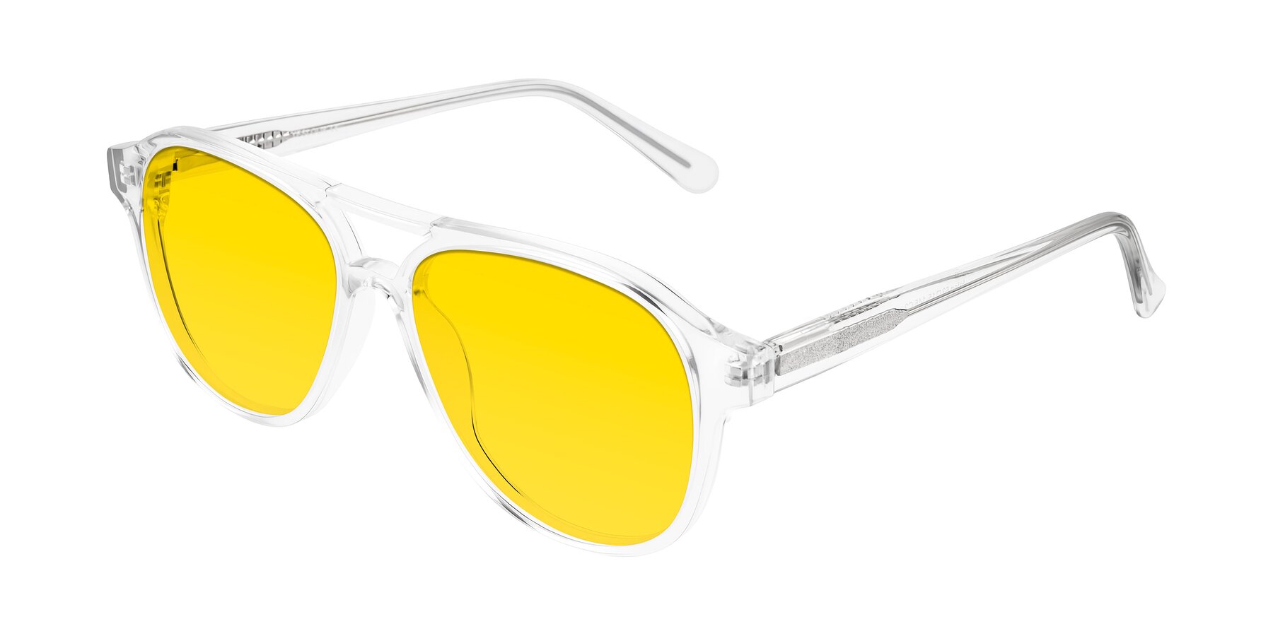 Angle of Jalon in Clear with Yellow Tinted Lenses