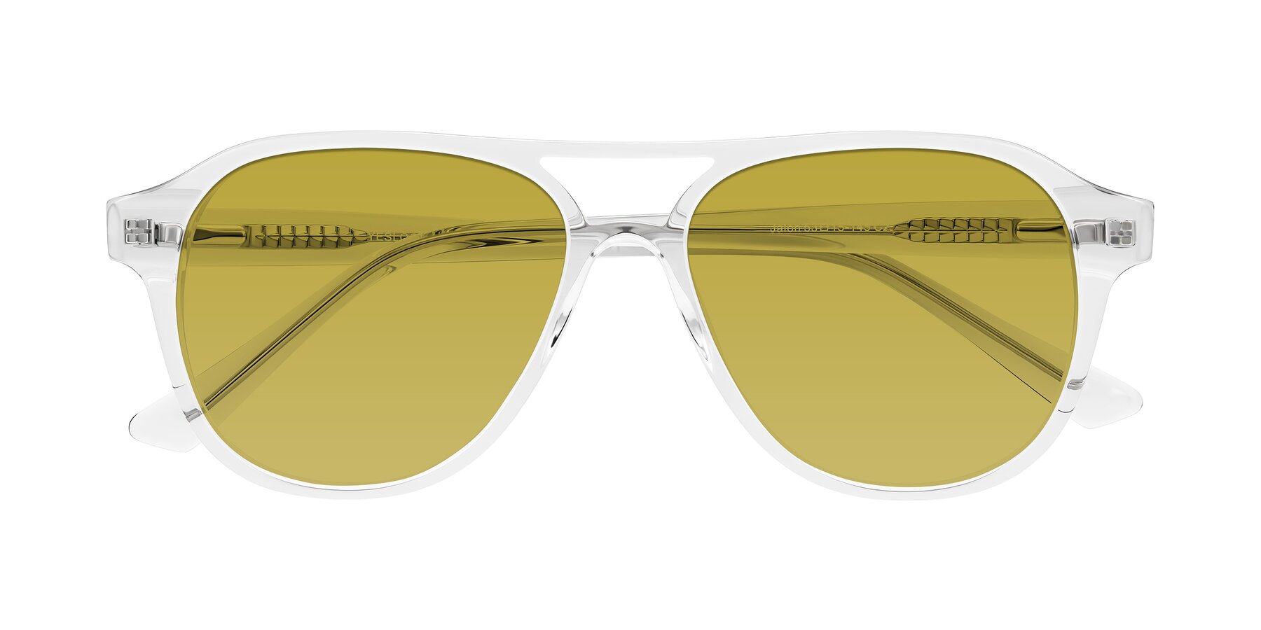 Folded Front of Jalon in Clear with Champagne Tinted Lenses