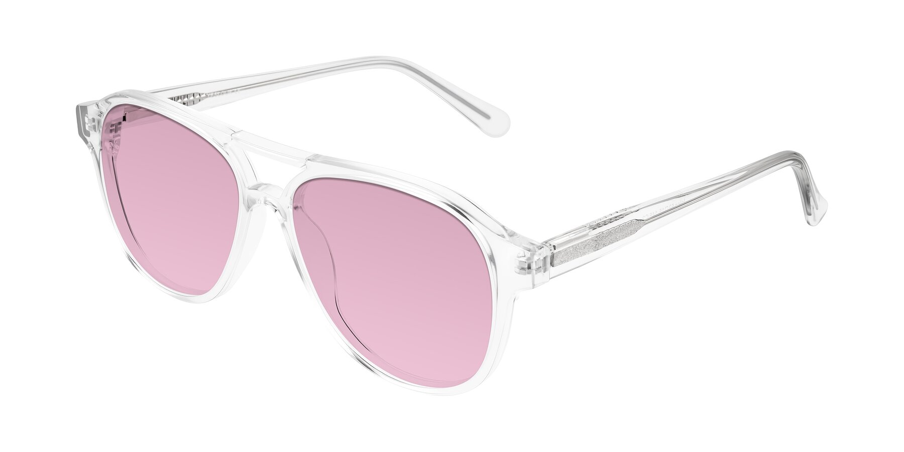 Angle of Jalon in Clear with Light Wine Tinted Lenses