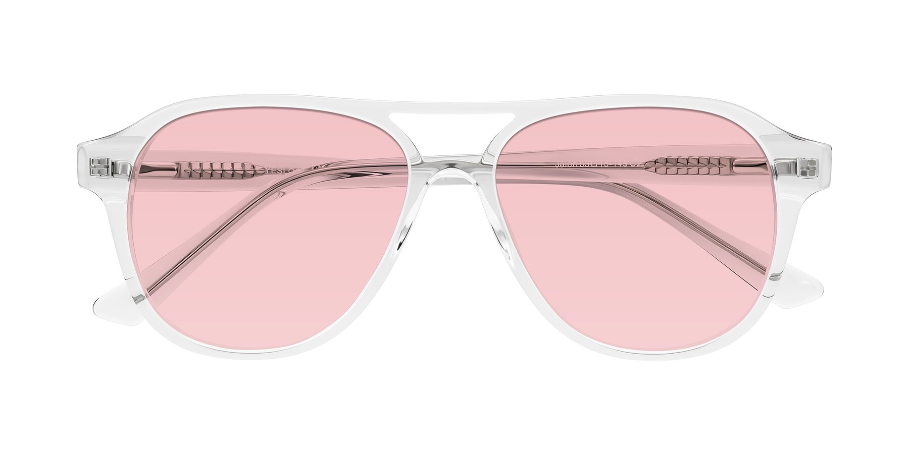 Folded Front of Jalon in Clear with Light Garnet Tinted Lenses
