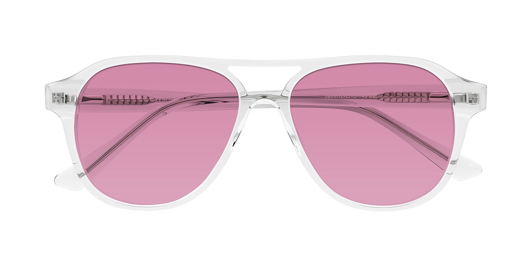 Folded Front of Jalon in Clear with Medium Wine Tinted Lenses