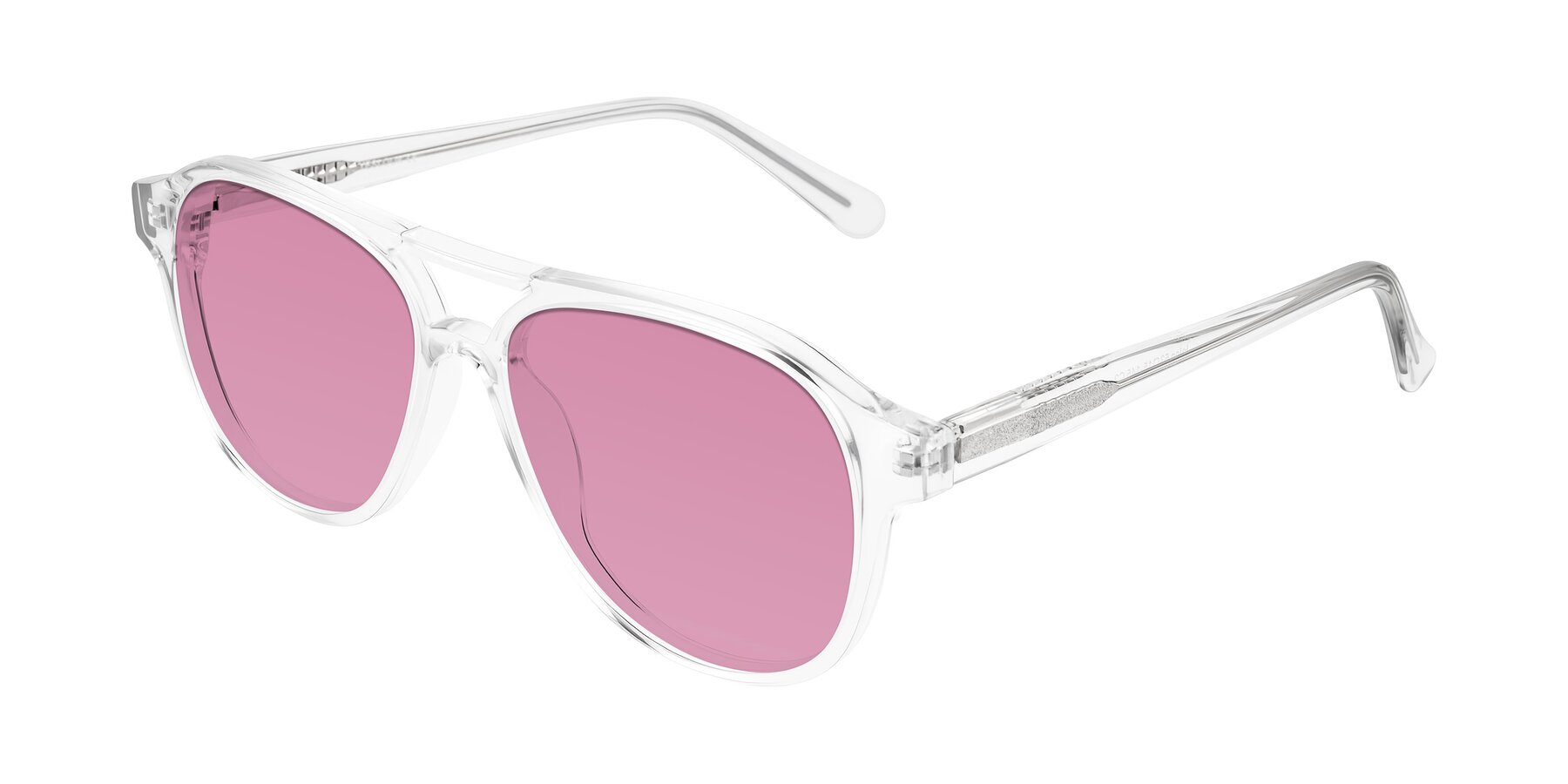 Angle of Jalon in Clear with Medium Wine Tinted Lenses