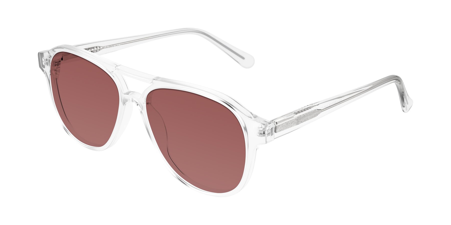 Angle of Jalon in Clear with Garnet Tinted Lenses