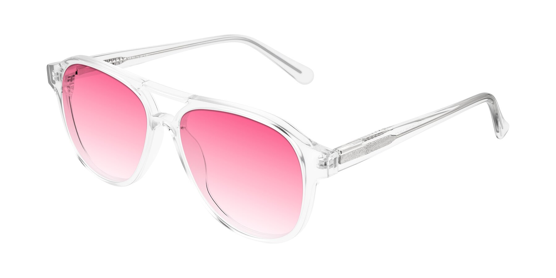Angle of Jalon in Clear with Pink Gradient Lenses