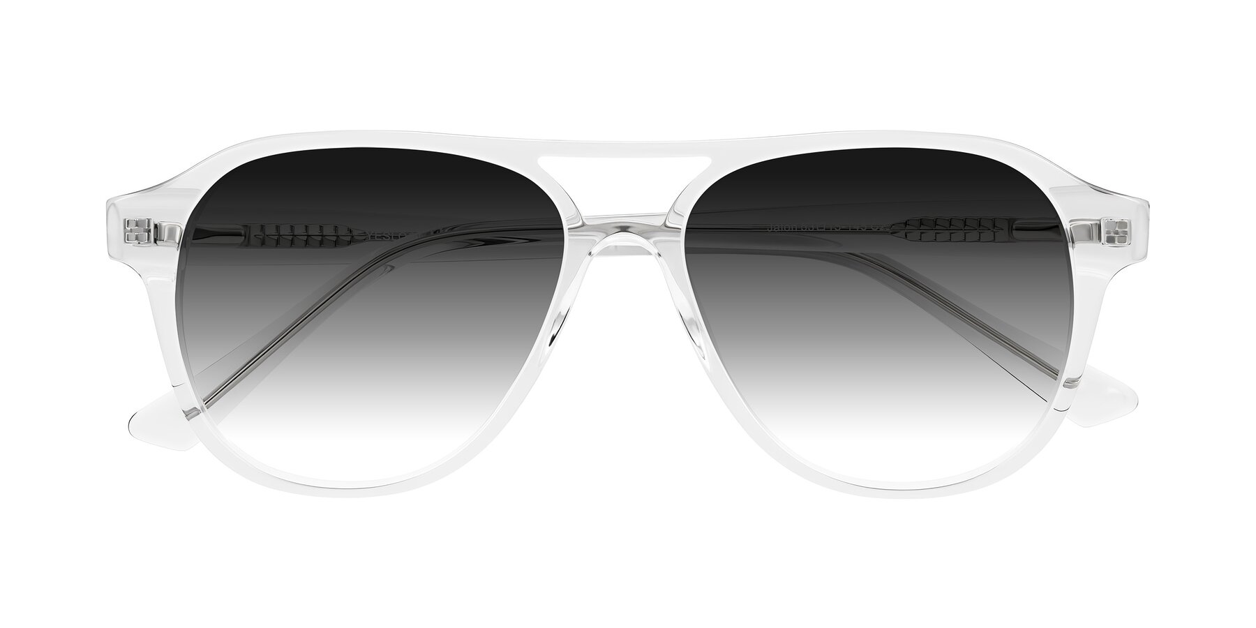 Folded Front of Jalon in Clear with Gray Gradient Lenses